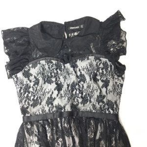 Jawbreaker  M US 6 Black Lace Mini Dress